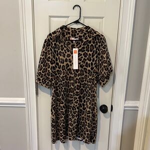 Jude Connally Leopard Print Dress - Brown and Black